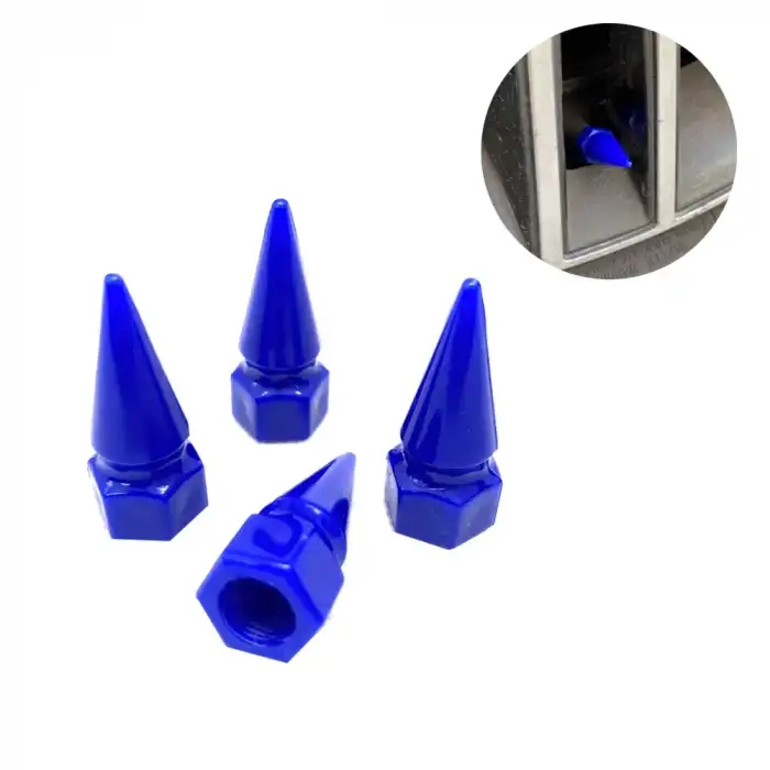 AsilTech Sivri Mermi Sibop Kapağı Plastik 4lü 32mm Mavi