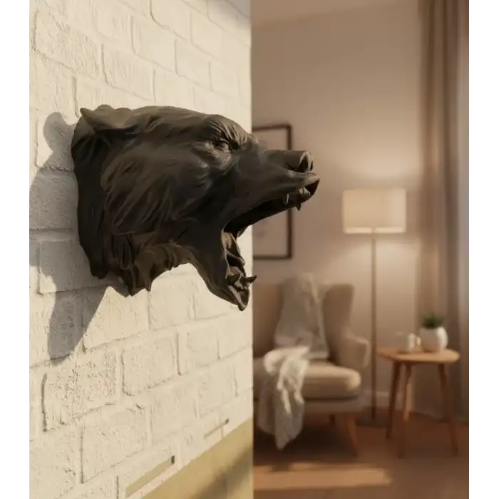 AsilTech Siyah Ayı Duvar Aksesuarı