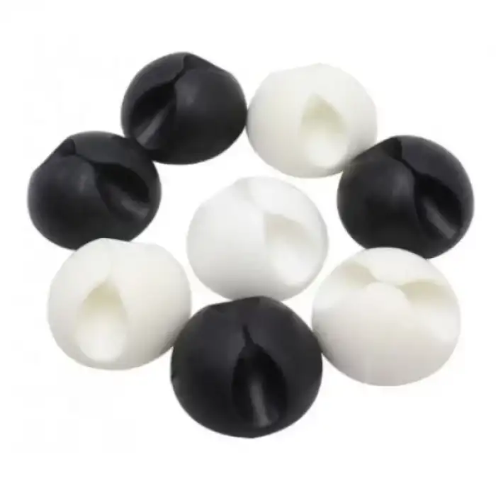 AsilTech Siyah Beyaz Kablo Sabitleme Klipsi 10lu