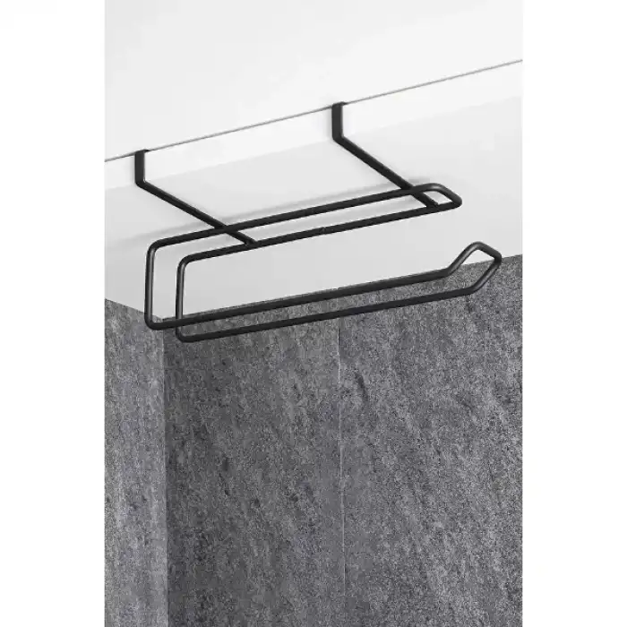 AsilTech Siyah Dolap İçi Kağıt Havluluk Askı