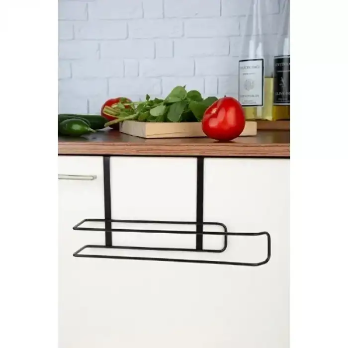 AsilTech Siyah Dolap İçi Kağıt Havluluk Askı