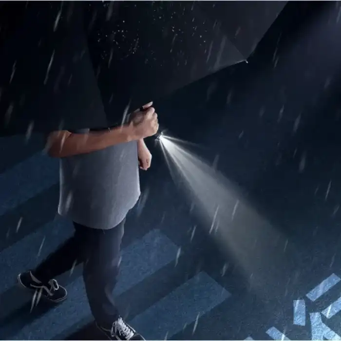 AsilTech Siyah El Fenerli Şemsiye