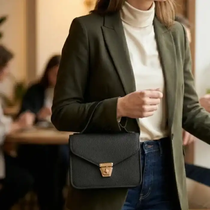 AsilTech Siyah Kutu El Çantası