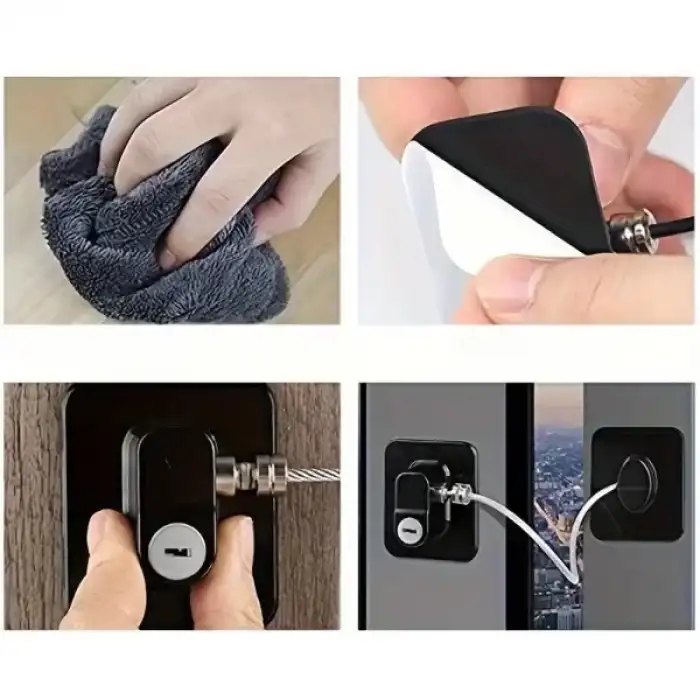 AsilTech Siyah Plaka Halatlı Emniyet Kilidi