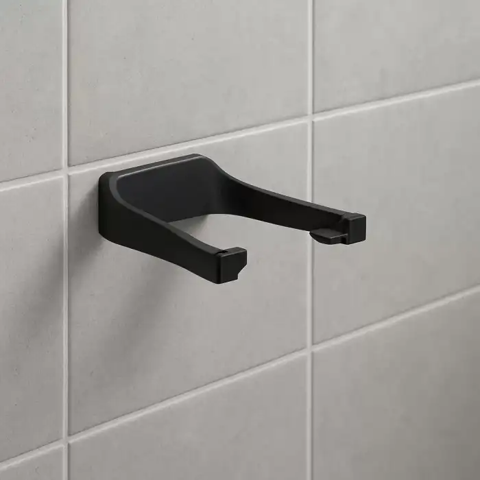 AsilTech Siyah Tuvalet Kağıdı Tutucu Mat Kaplama Banyo Peçetelik