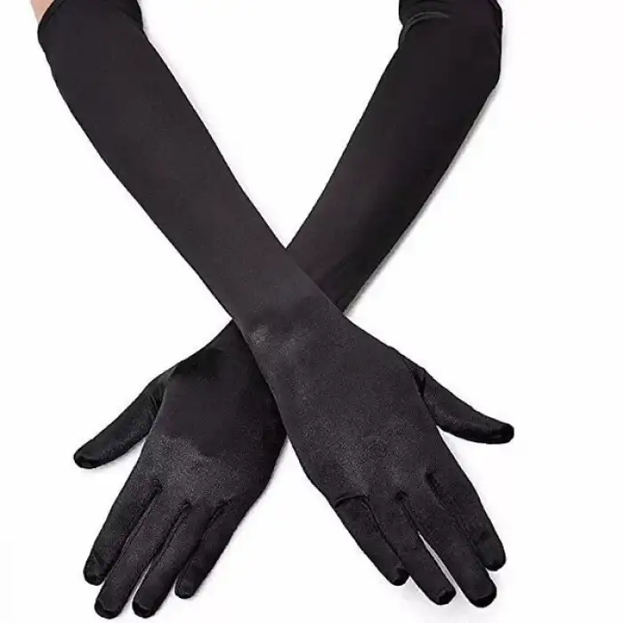 AsilTech Siyah Uzun Gösteri Eldiveni