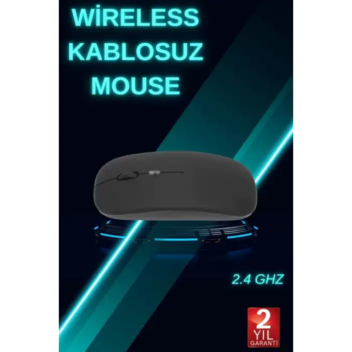 AsilTech Siyah Wireless Kablosuz Sessiz Mouse Bluetooth Bağlantılı