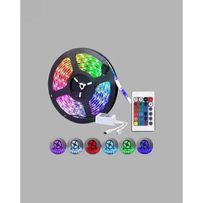 AsilTech Smart Şerit LED Işık – Uzaktan Kumandalı, USB Girişli, Müzik Modlu