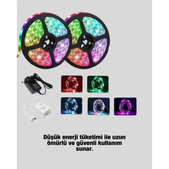 AsilTech Smart Şerit LED Kumandalı USB Enerjili Suya Dayanıklı Dekoratif Aydınlatma