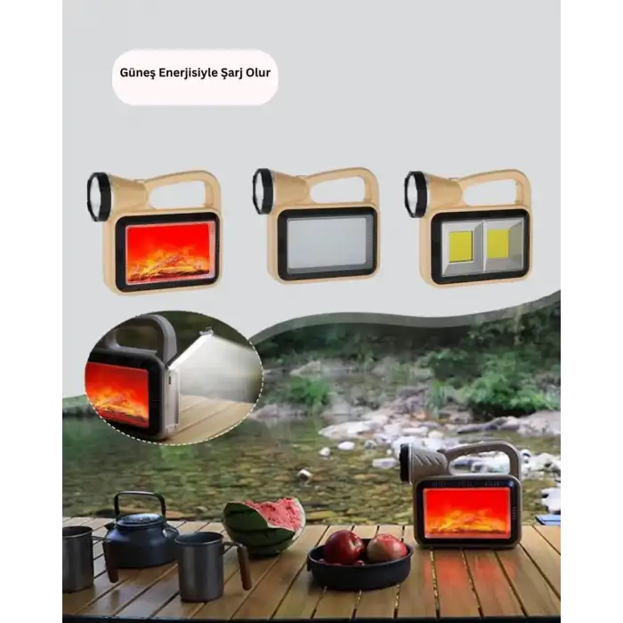 AsilTech Solar Alev Lambası – Kamp, Bahçe ve Dış Mekan İçin