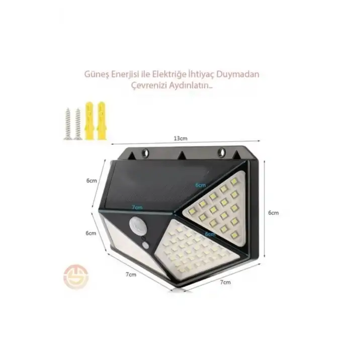 AsilTech Solar Bahçe Aydınlatma Lambası 100 Led