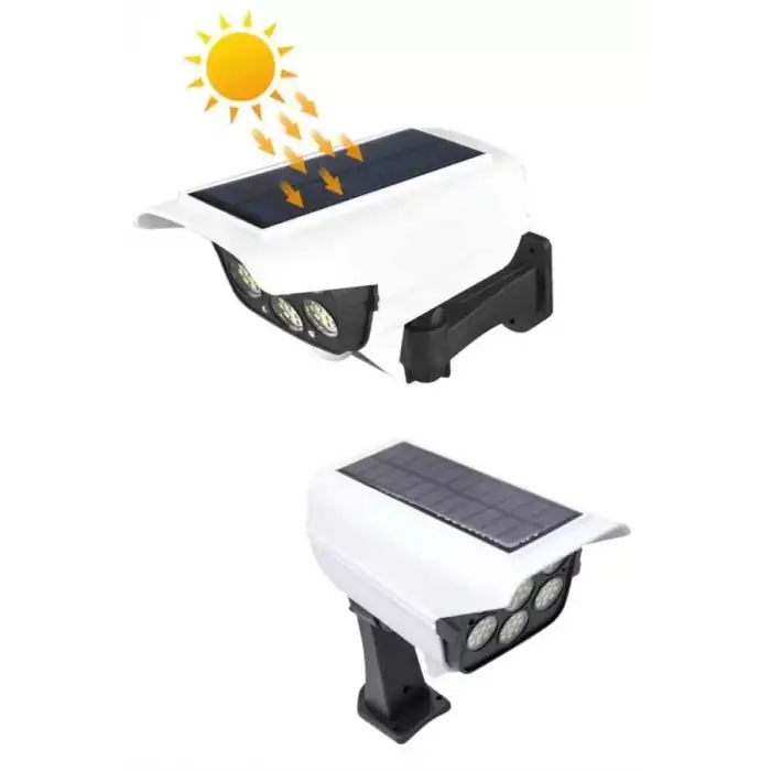 AsilTech Solar Bahçe Lambası Uzaktan Kumandalı Kamera Görünümlü Hareket Sensörlü