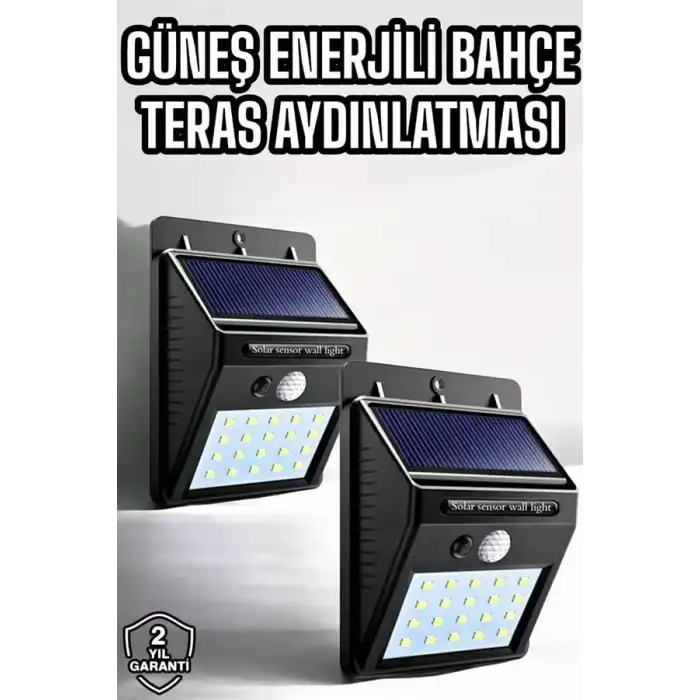 AsilTech Solar Güneş Enerji Panelli Sensörlü Lamba Enerji Tasarruflu