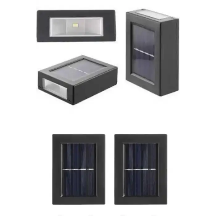 AsilTech Solar Güneş Enerjili Çift Taraflı Duvar Lambası Çift Taraflı Duvar Lamba Güneş Enerjili