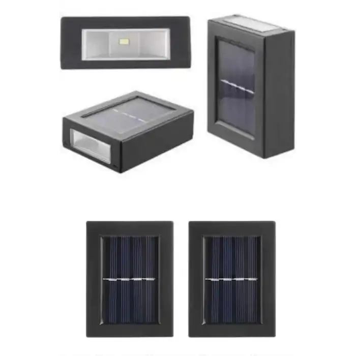 AsilTech Solar Güneş Enerjili Çift Taraflı Duvar Lambası Çift Taraflı Duvar Lamba Güneş Enerjili