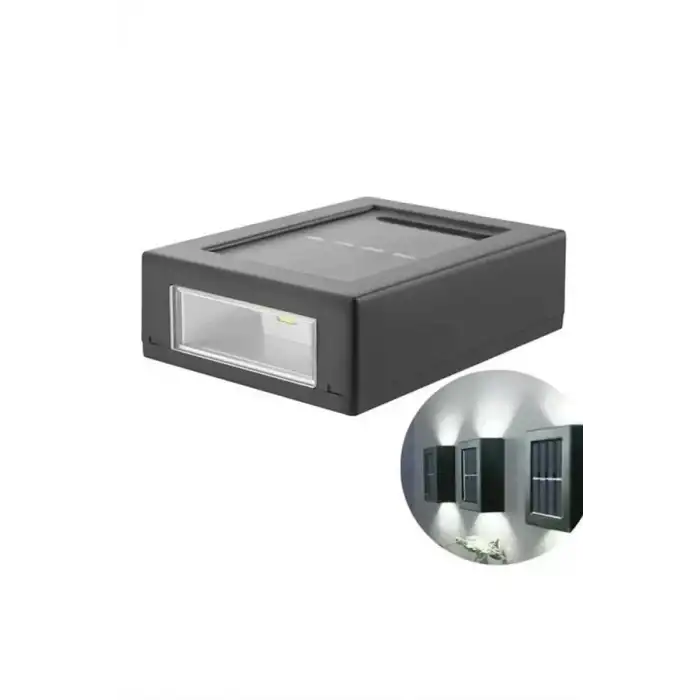 AsilTech Solar Lamba Dekoratif Aplik Su Geçirmez Led Işıklı Duvar Lambası
