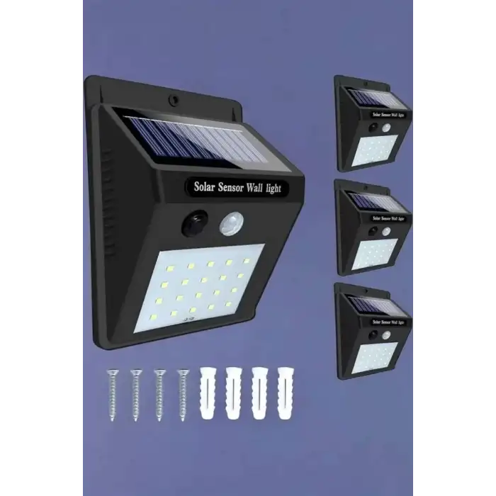 AsilTech Solar Lamba Giriş, Bahçe Yol Avlu Hareket Sensörlü Led Parlak Gece Su Geçirmez