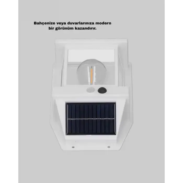 AsilTech Solar Sensörlü Dış Mekan Lamba 3 Işık Modlu ve IP65 Dayanıklı