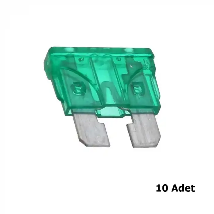 AsilTech Standart Bıçak Sigorta 10lu 30 Amper Yeşil