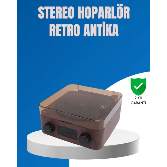 AsilTech Stereo Bluetooth Hoparlör – Gece Lambalı ve Saat Göstergeli