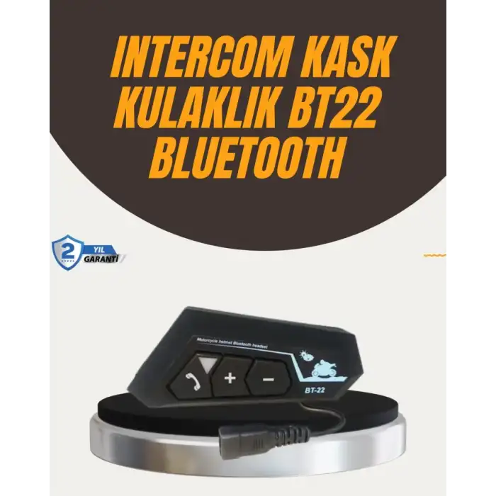 AsilTech Su Geçirmez BT22 Bluetooth Kask Kulaklığı GPS ve Müzik Uyumlu