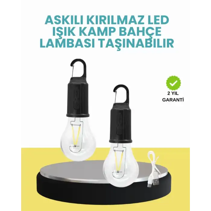 AsilTech Su Geçirmez Dış Mekan LED Çadır Işığı