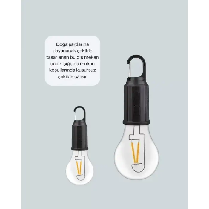 AsilTech Su Geçirmez Dış Mekan LED Çadır Işığı