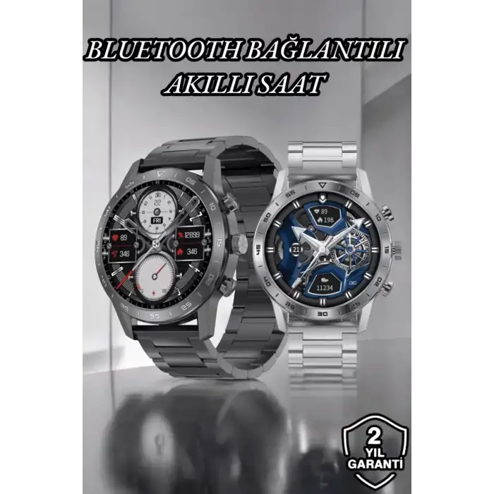 AsilTech Suya Dayanıklı Dokunmatik Akıllı Saat Bluetooth 5.0, Sesli Asistan ve Sağlık Takibi