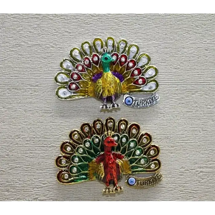 AsilTech Swarovski Taşlı Tavuskuşu Magnet