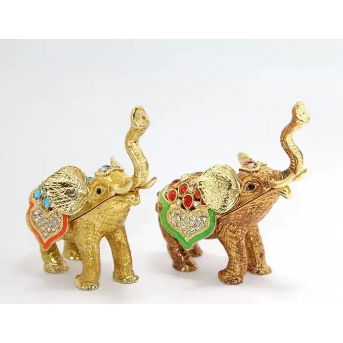 AsilTech Swarovski Taşlı Tekli Fil Figürü Model 2