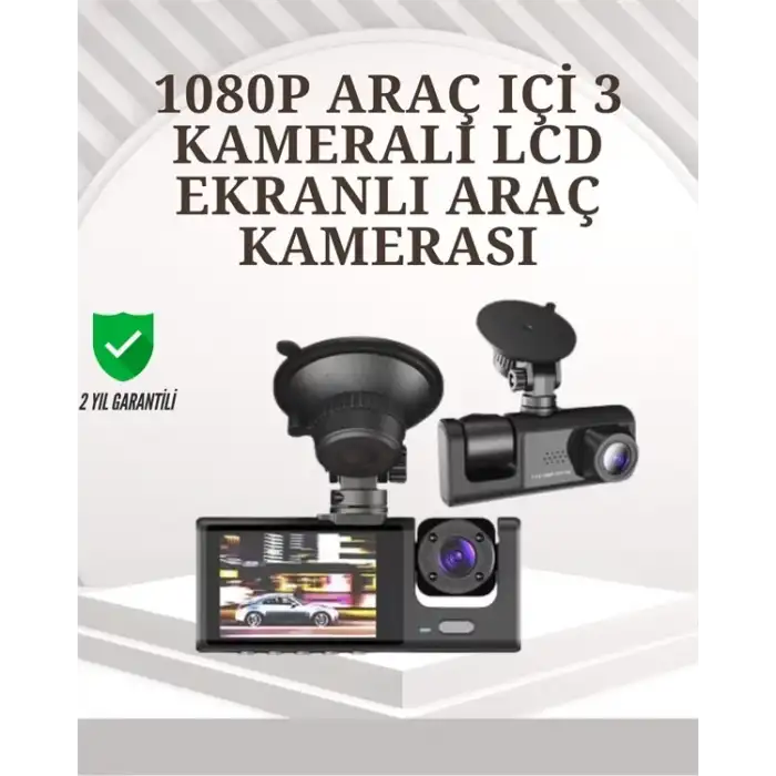 AsilTech TA-01 1080P Ön 720P Arka ve İç Kamera Sistemli DVR