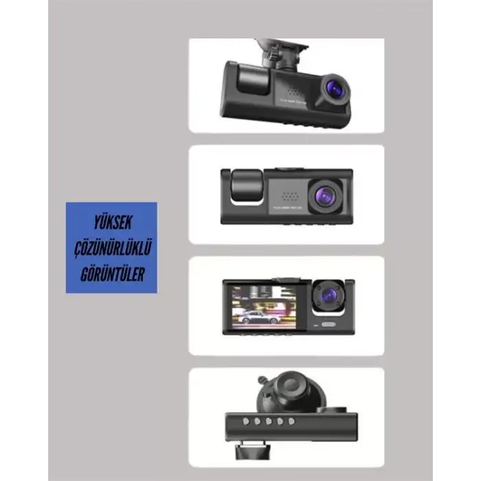 AsilTech TA-01 1080P Ön 720P Arka ve İç Kamera Sistemli DVR