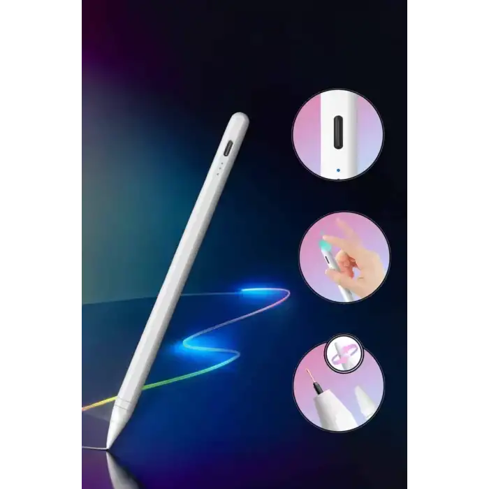 AsilTech Tablet Kalemi Stylus Pen Dokunmatik Kalem Android Ve İOS Uyumlu Şarjlı
