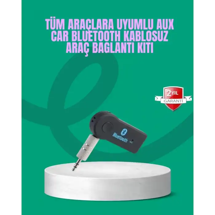 AsilTech Taşınabilir Bluetooth AUX Araç Müzik ve Konuşma Kiti