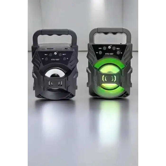AsilTech Taşınabilir Bluetooth Hoparlör Led Işıklı Uzun Pil Ömrü