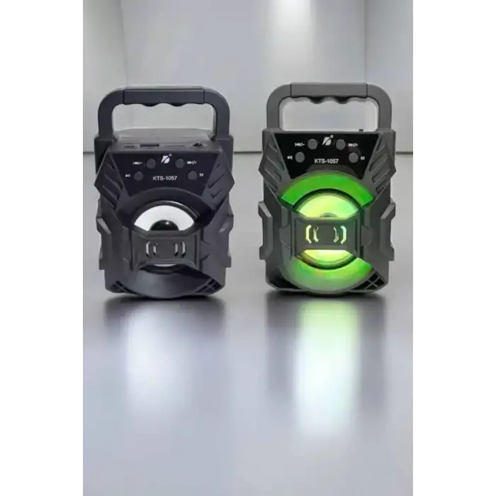 AsilTech Taşınabilir Bluetooth Hoparlör Led Işıklı Uzun Pil Ömrü