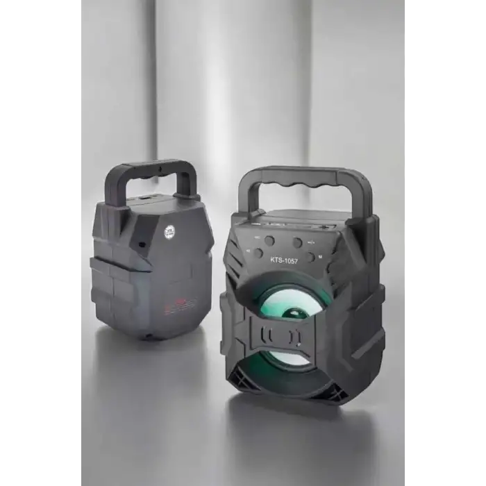 AsilTech Taşınabilir Bluetooth Hoparlör Led Işıklı Uzun Pil Ömrü
