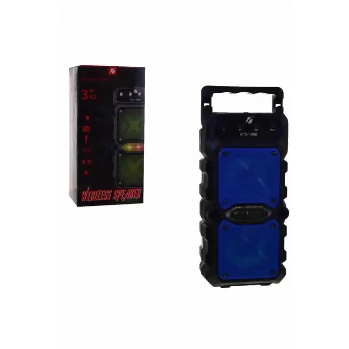 AsilTech Taşınabilir Kablosuz Bluetooth Hoparlör Uzun Pil Ömrü Led Işıklı