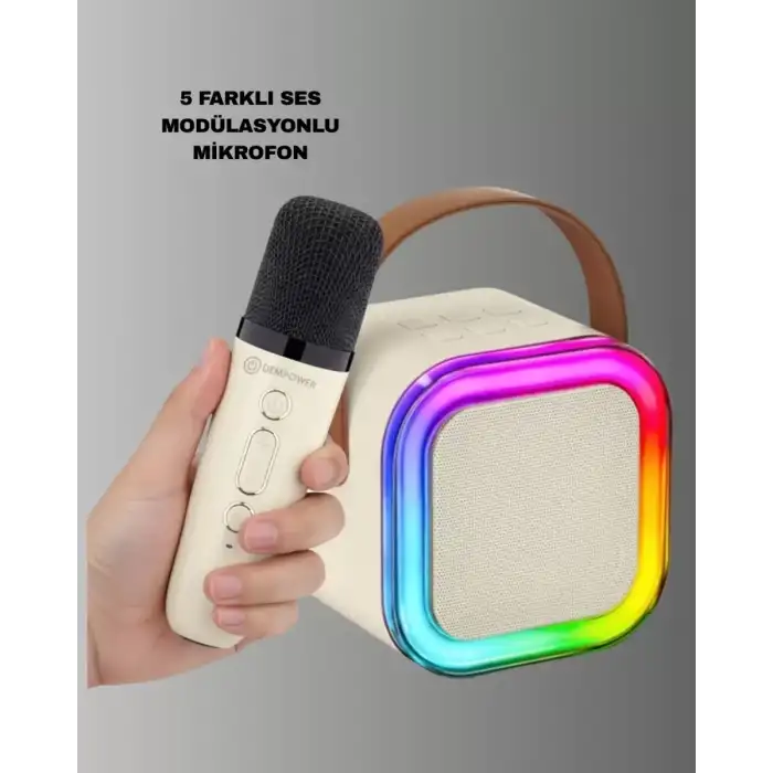AsilTech Taşınabilir Karaoke Mikrofon Seti Bluetooth Hoparlörlü Yeni Nesil