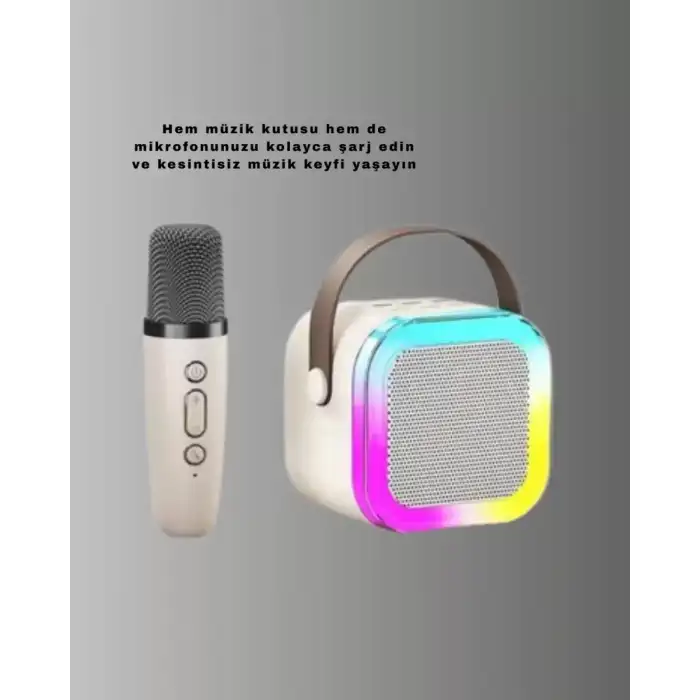 AsilTech Taşınabilir Karaoke Mikrofon Seti Bluetooth Hoparlörlü Yeni Nesil