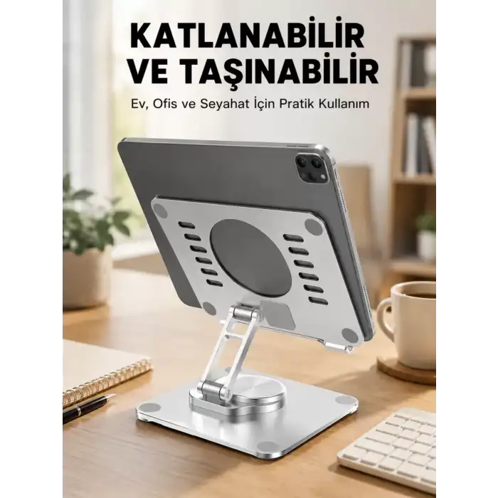 AsilTech Taşınabilir Katlanır Tablet Braketi Masaüstü Stand Yeni Nesil