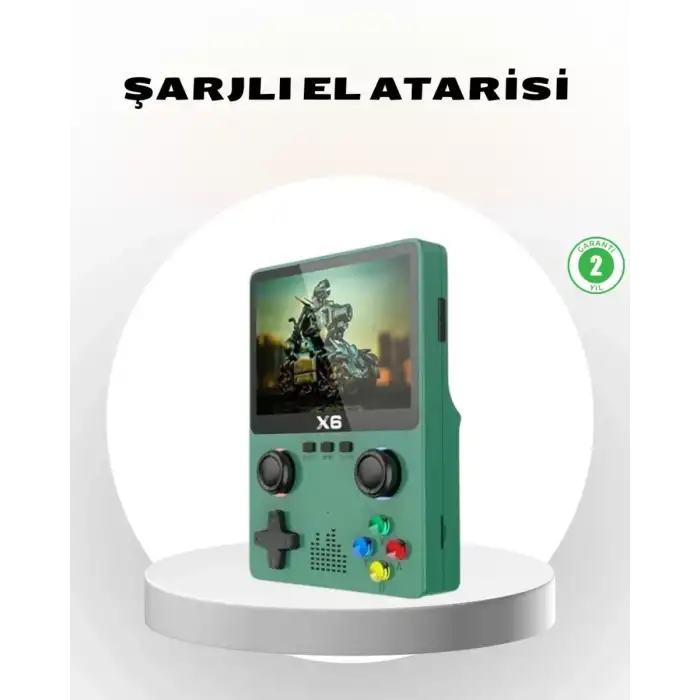 AsilTech Taşınabilir Oyun Konsolu 3.5 İnç IPS Ekran Yaylı Çift LR Tuşlu