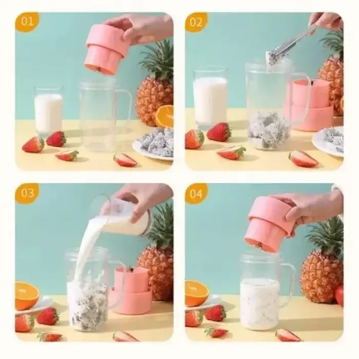 AsilTech Taşınabilir Pipetli Bardak Blender