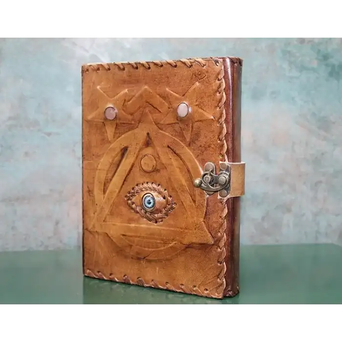 AsilTech Taşlı Deri Defter Model 4