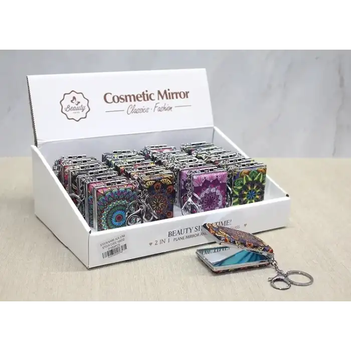 AsilTech Taşlı El Aynası Anahtarlık Model 3