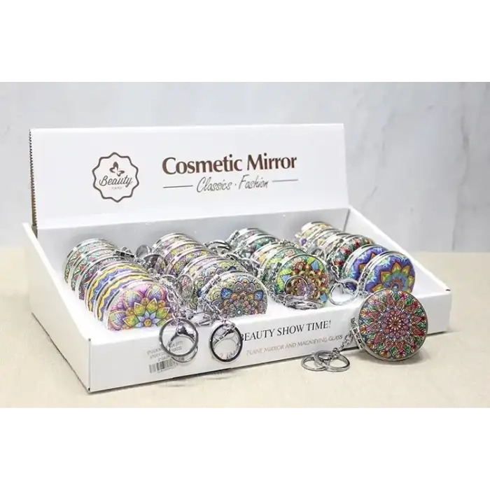 AsilTech Taşlı El Aynası Anahtarlık Model 6