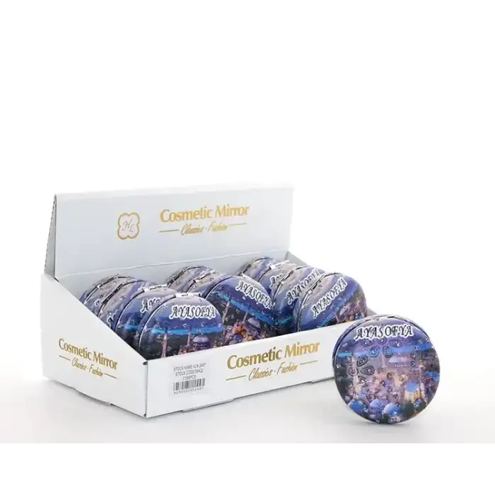 AsilTech Taşlı İstanbul Tasarımı El Aynası Kalın Model 13