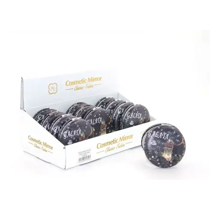 AsilTech Taşlı İstanbul Tasarımı El Aynası Kalın Model 6