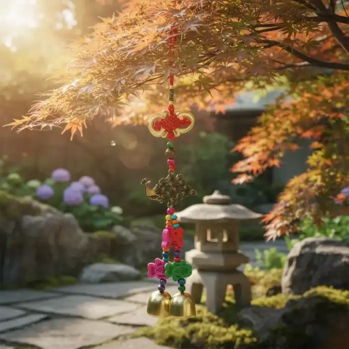 AsilTech Tavuskuşu Renkli Rüzgar Çanı