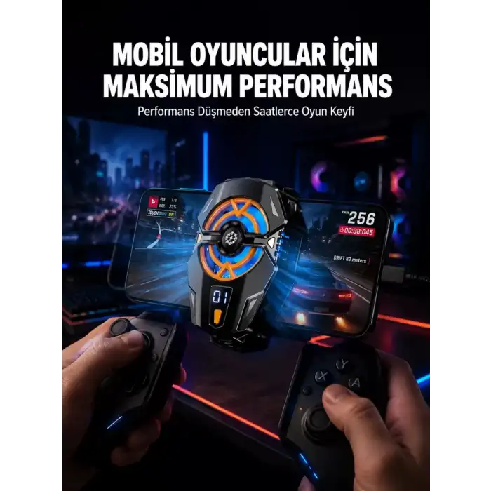 AsilTech Telefon Soğutucu Radyatör Type-C Bağlantılı 2 Kademeli Dijital Kontrollü